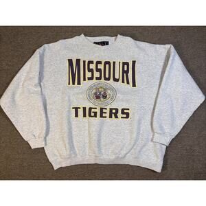 University Of Missouri Tigers Sweatshirt Heavy Galt 2XL Gray